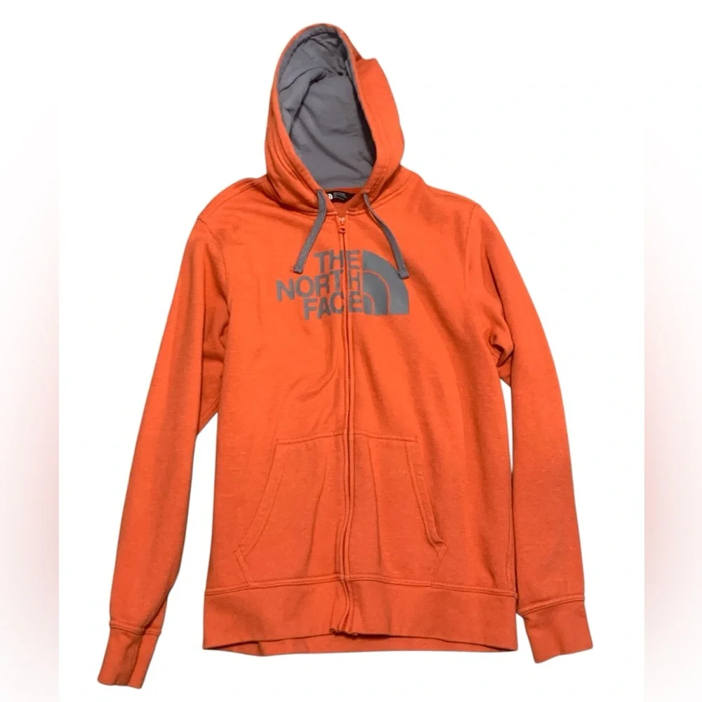 The North Face orange Red Full Zip Hoodie large gorpcore athletic leisure street